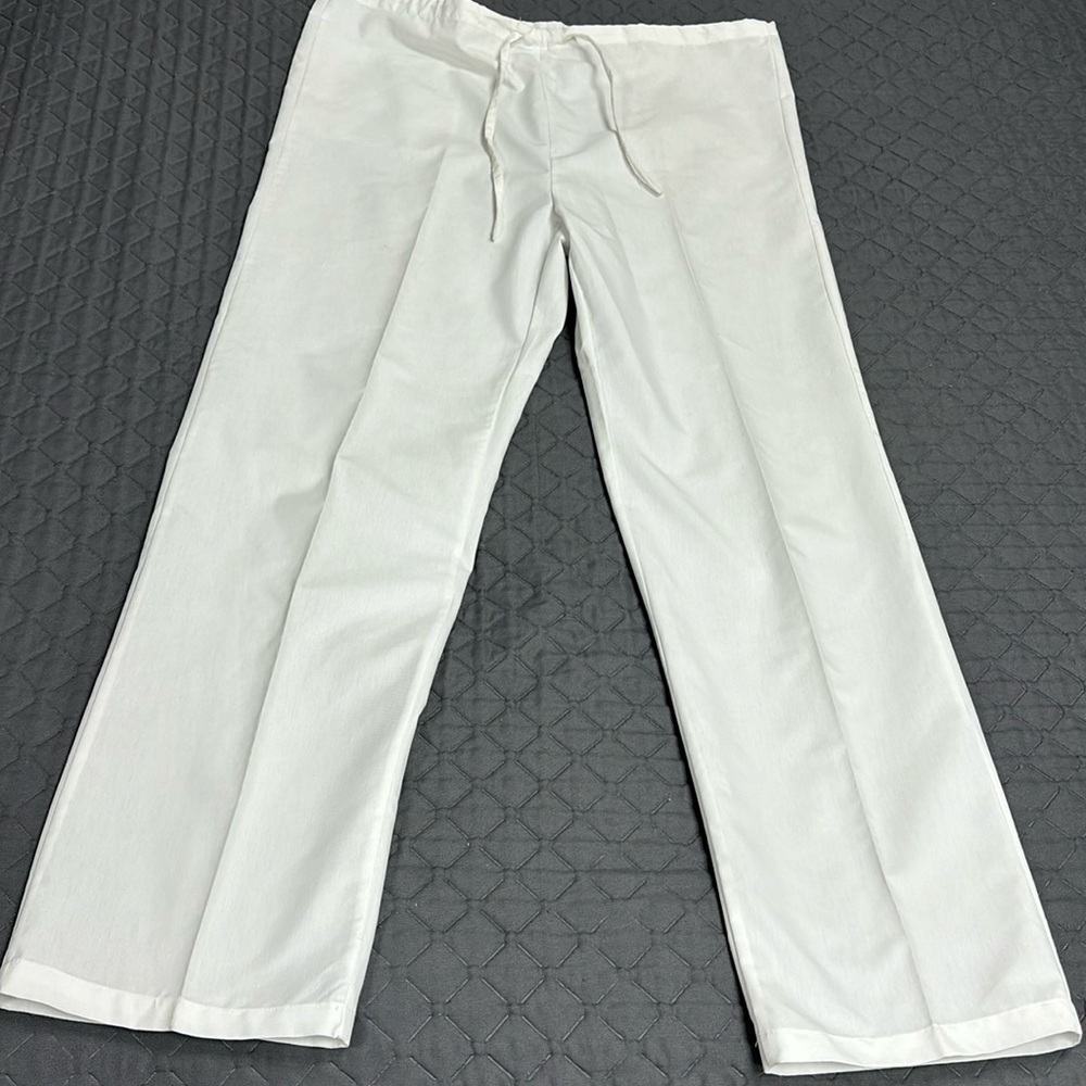 White doctor or nurse pants, white, adjustable, size S, wide